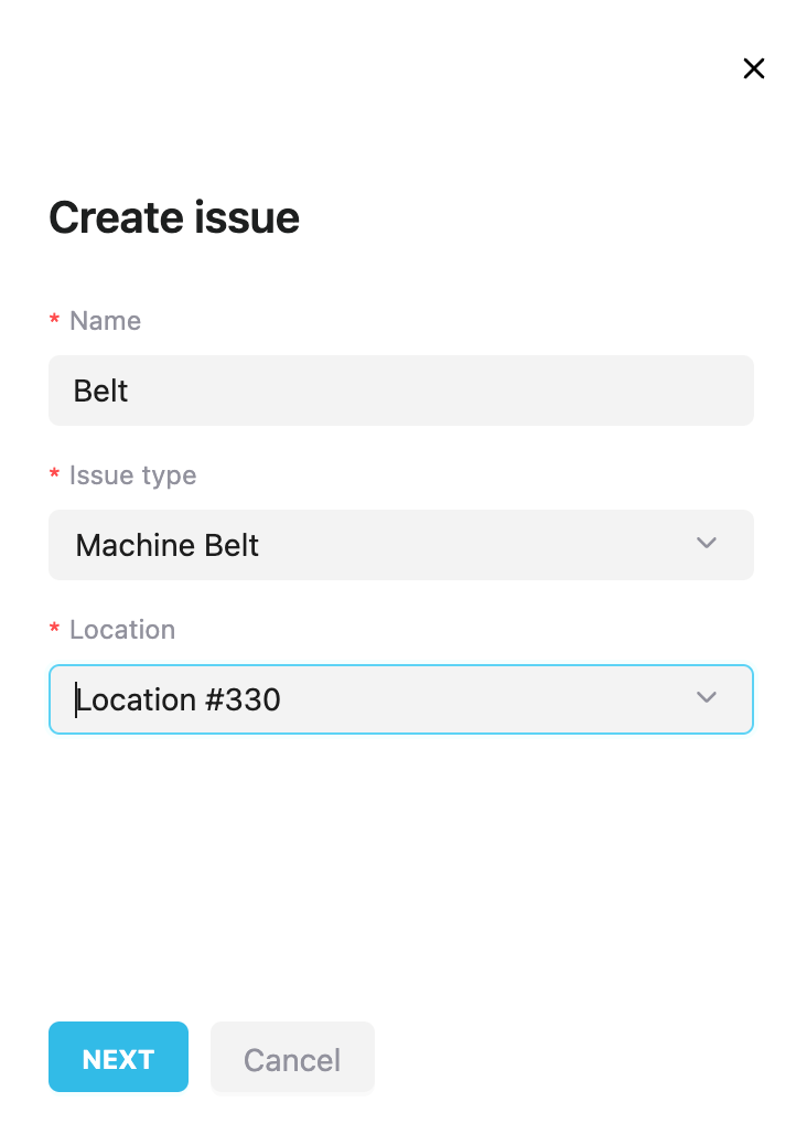 Create an issue