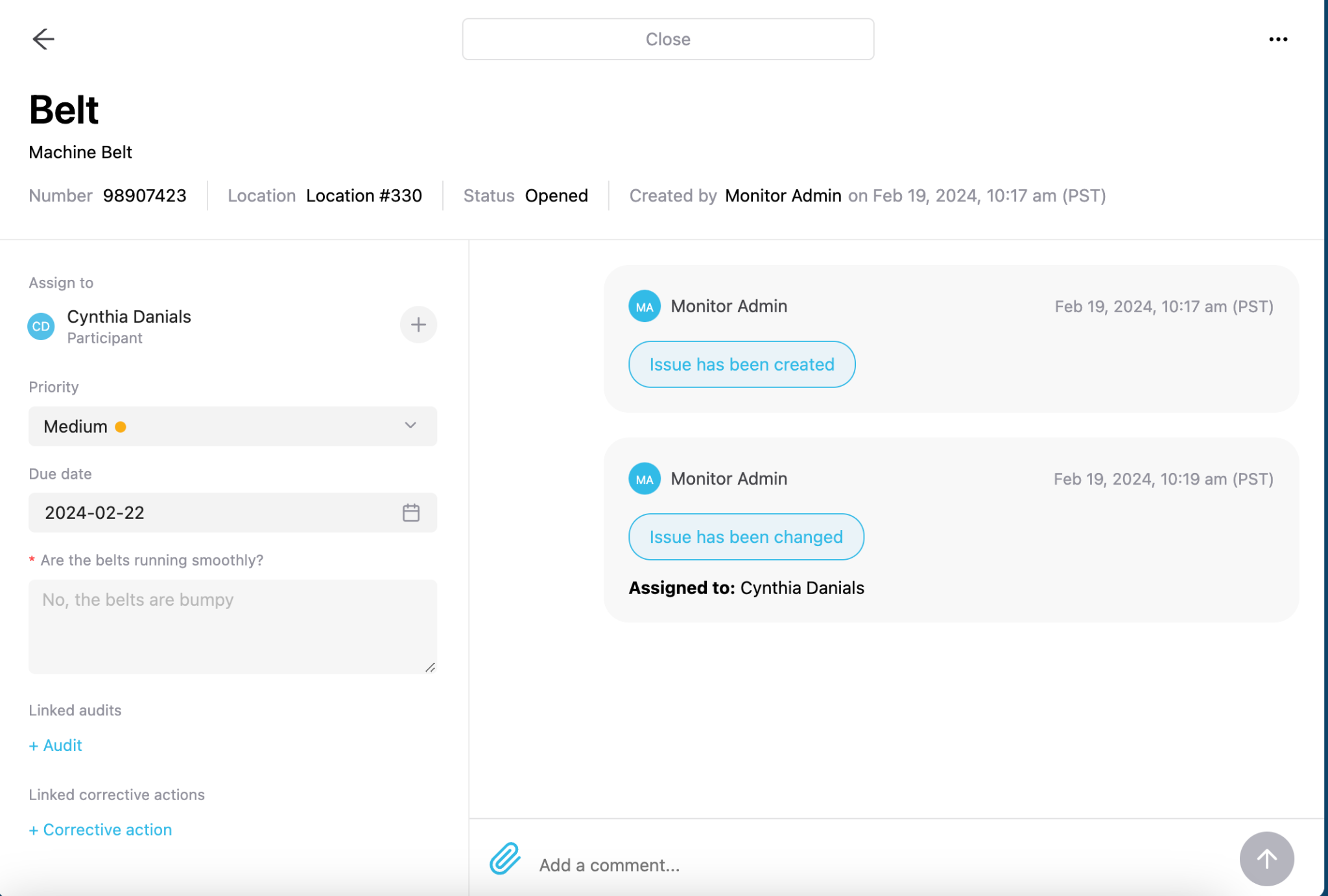 Manage reported issues