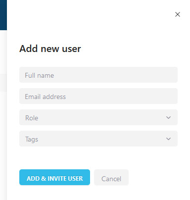 Add new user form